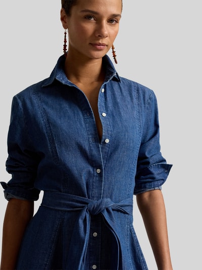 Polo Ralph Lauren Tailliertes Freizeitkleid in Denim-Optik Jeansblau 3