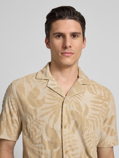 Lindbergh Vrijetijdsoverhemd met knoopsluiting Zand - 3