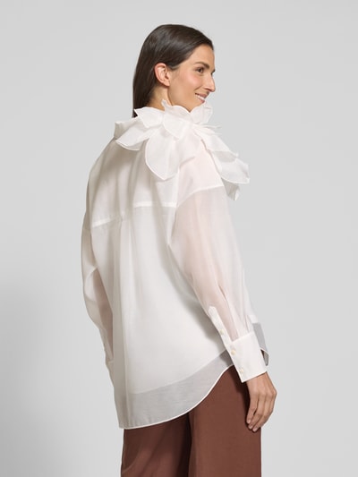 Ted Baker Loose Fit Hemdbluse mit Knopfleiste Offwhite 5