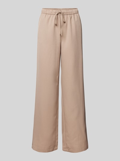 Vila Wide leg stoffen broek met tunnelkoord, model 'WILMA' Beige - 2