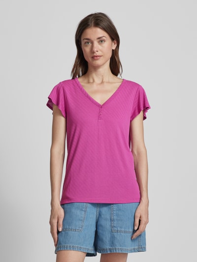 Tom Tailor T-Shirt mit Streifenmuster Pink 4