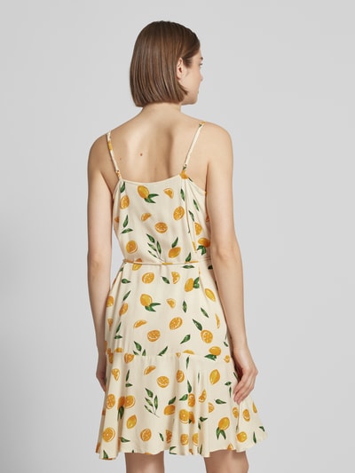 Pieces Tailliertes Minikleid mit Taillenband Modell 'NYA' Offwhite 5