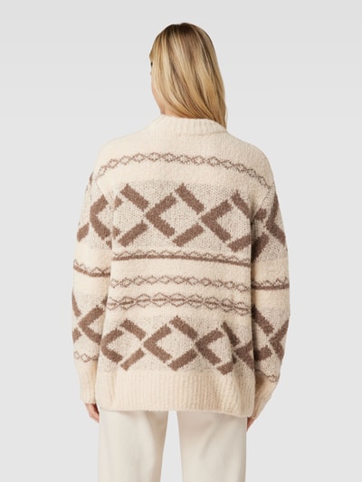 JAKE*S STUDIO WOMAN Oversized pullover met grafisch motief Beige - 5