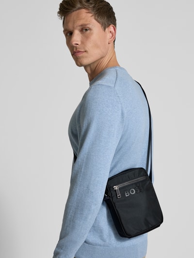 BOSS Schoudertas met labelapplicatie, model 'Catch_3.0' Donkerblauw - 1