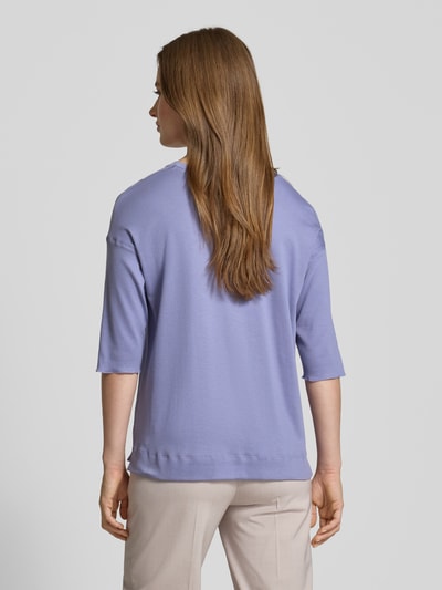 Marc Cain Relaxed Fit T-Shirt aus Baumwoll-Elasthan-Mix mit Ziernaht Lavender 5