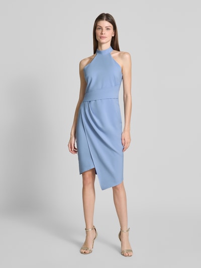 Lipsy Knielange cocktailjurk in wikkellook Lichtblauw - 4