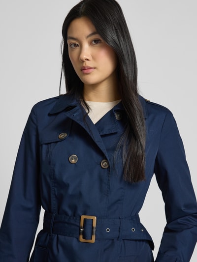 Soyaconcept Trenchcoat met strookzakken Donkerblauw - 3