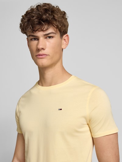 Tommy Jeans Regular Fit T-Shirt aus reiner Baumwolle Hellgelb 3