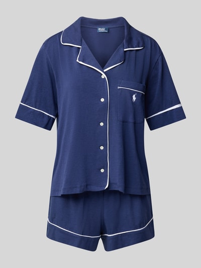 Polo Ralph Lauren Pyjama mit Logo-Stitchings Modell 'POLO ESSENTIALS' Dunkelblau 1