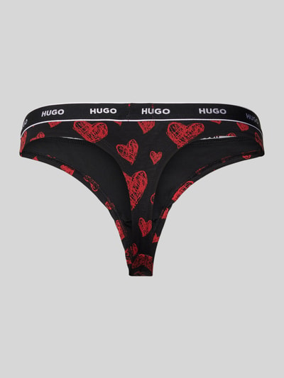 HUGO String mit Label-Bund Modell 'TRIPLET' Rot 3