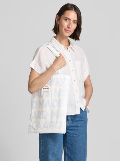 MADS NØRGAARD Handtasche mit Label-Patch Modell 'Sacky Atoma' Hellblau 1