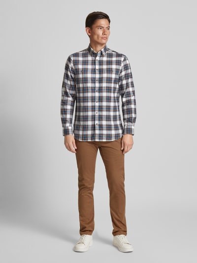 Christian Berg Men Freizeithemd mit Button-Down-Kragen Petrol 1