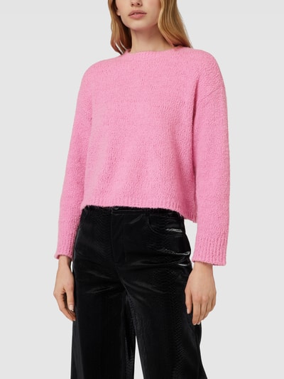 Vero Moda Pullover in gebreide look, model 'WILDA' Roze gemêleerd - 4