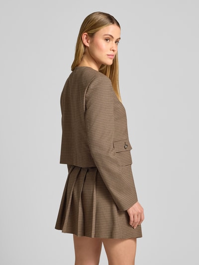 Jake*s Collection Regular Fit Blazer mit Viskose-Anteil und Paspeltaschen Dunkelbraun 5