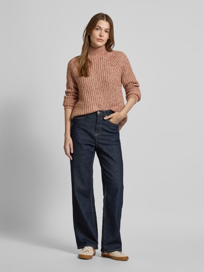 Jake*s Casual Regular fit gebreide pullover met opstaande kraag Roze - 1