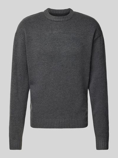 Jack & Jones Strickpullover mit gerippten Abschlüssen Modell 'OLLIE' Anthrazit 2