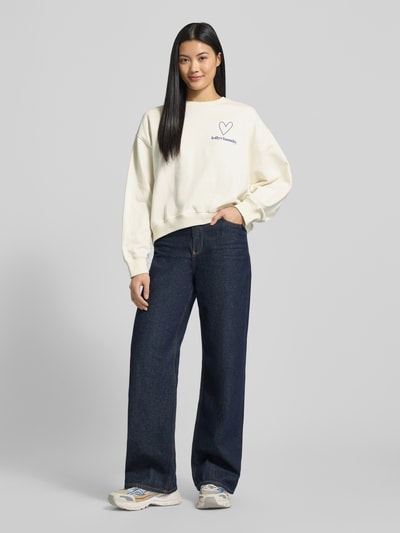 LOLLYS LAUNDRY Bluza z nadrukiem z logo model ‘Sydney’ Królewski niebieski 1