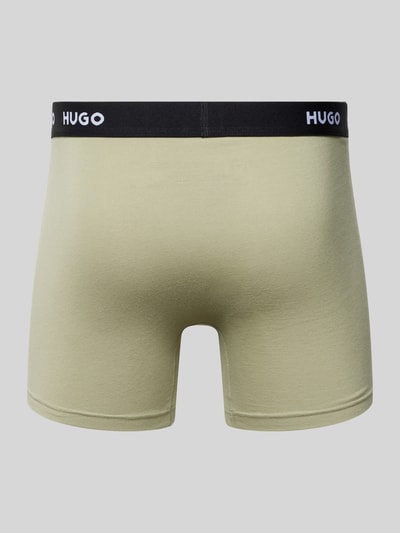 HUGO Boxershorts mit elastischem Label-Bund im 3er-Pack Oliv 3