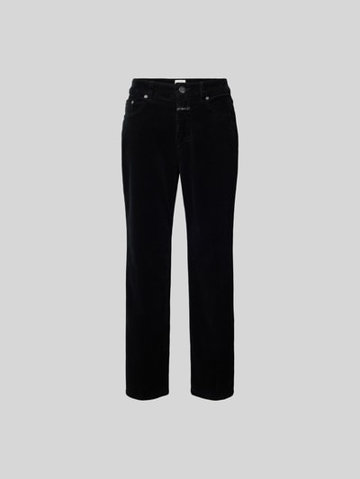 Closed Regular Fit Cordhose mit Logo-Patch Black 2