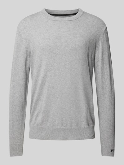 Pepe Jeans Strickpullover mit Rundhalsausschnitt Modell 'Andre' Silber 1