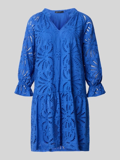 Produktfoto, Relaxed Fit Kleid in Knielänge mit floralem Allover-Lochstitching von Betty Barclay aus Reine Baumwolle, kräftiges Blau