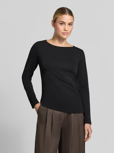 My Essential Wardrobe Regular fit shirt met lange mouwen met rimpelingen model 'Helle' Black - 3
