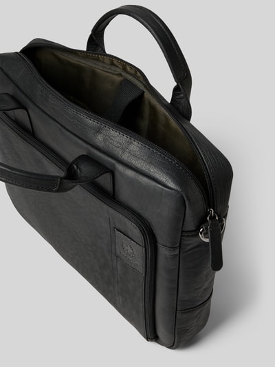 Strellson Laptoptas van echt runderleer, model 'HYDE PARK BRIEFBAG' Zwart - 5