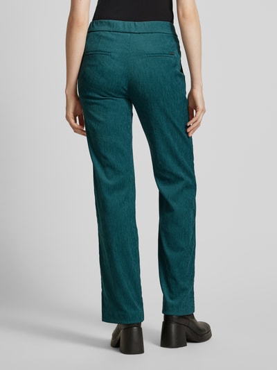 TONI Wide leg corduroy broek met achterzakken, model 'Jenny' Smaragdgroen - 5