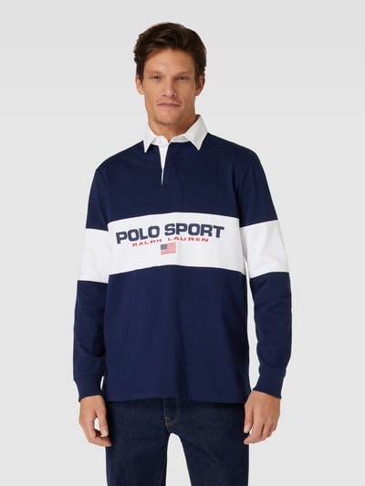 Polo Sport Poloshirt mit langen Ärmeln Marine 4