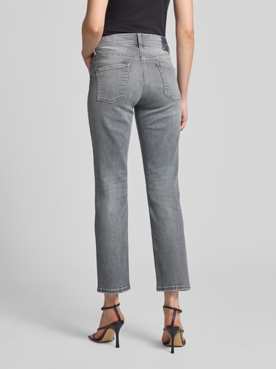 CAMBIO Jeansy z bawełnianej mieszanki, krój slim fit, model 'PIPER' Jasnoszary 5