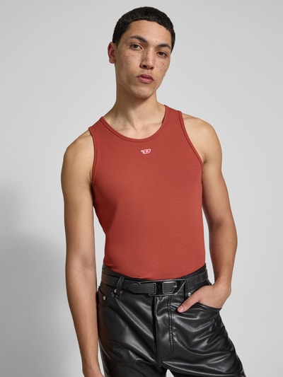 Diesel Tanktop mit Label-Detail Hellrot 3