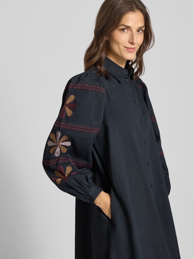 Jake*s Casual Hemdblusenkleid mit Knopfleiste Dunkelblau 3