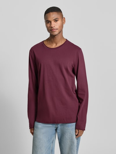 Armedangels Relaxed Fit Langarmshirt aus reiner Bio-Baumwolle Modell 'MAARKOS' Bordeaux 4