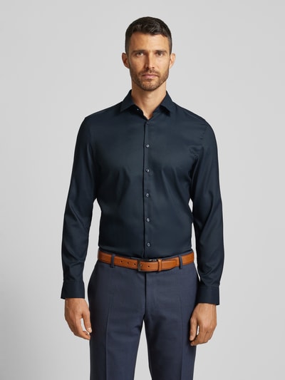 Jake*s Slim Fit Business-Hemd mit Knopfleiste Marine 4