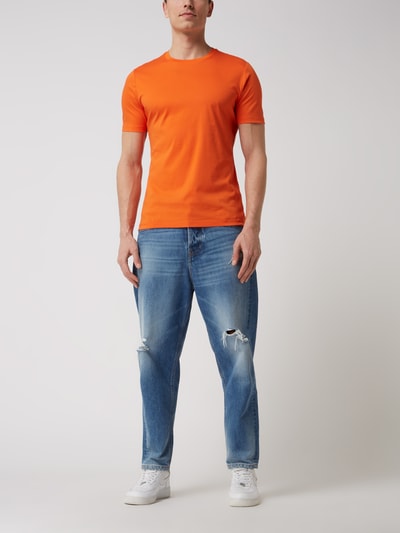 People of Shibuya T-Shirt aus Baumwolle Modell 'Shiko' Orange 1