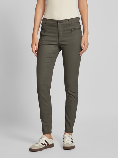 Angels Skinny Fit Jeans mit Reißverschlusstaschen Modell 'MALOU' Schlamm 4