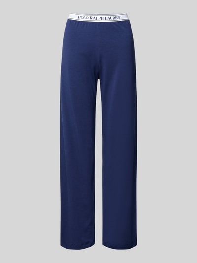Polo Ralph Lauren Straight Leg Pyjama-Hose mit elastischem Label-Bund Dunkelblau 1