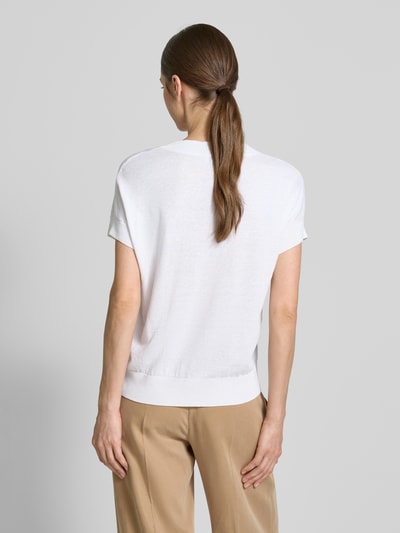 MAERZ Muenchen Strickshirt aus Baumwoll-Leinen-Mix Weiss 5
