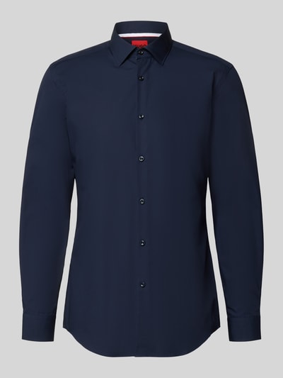 HUGO Slim Fit Businesshemd aus reiner Baumwolle Modell 'KOEY' Marine 2