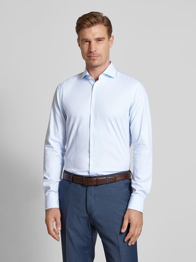 BOSS Slim Fit Business-Hemd mit Haifischkragen Bleu 4