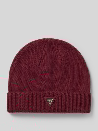 Guess Activewear Muts met viscose en wol, model 'Sweater' Donkerrood - 1