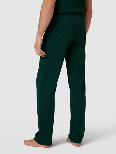 Polo Ralph Lauren Underwear Sweatpants met labelstitching, model 'LIQUID' Donkergroen - 5