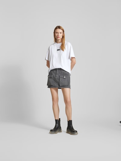 OH APRIL Oversized T-Shirt mit Label-Detail Weiss 1