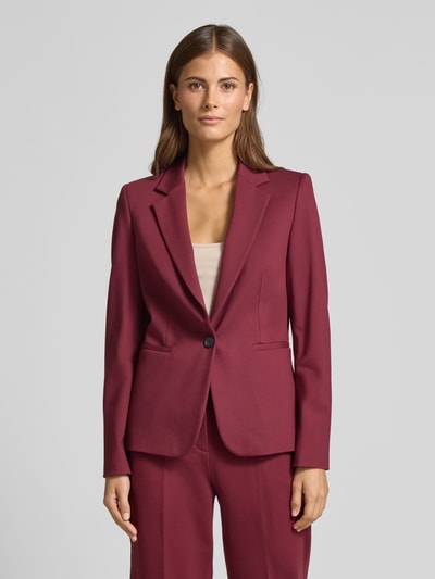 Jake*s Collection Regular Fit Blazer mit Reverskragen und Paspeltaschen Aubergine 4