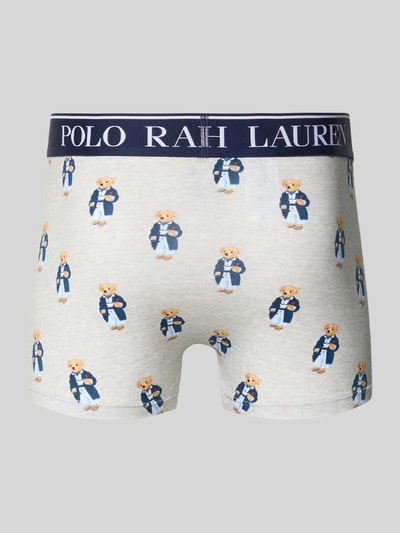 Produktfoto, Trunks im 2er-Pack mit Geschenkbox und Polo Bear von Polo Ralph Lauren Underwear, Optik: Allover-Muster, Applikation: Polo-Bear-Print, Label-Bund, Bundabschluss: elastisch, Multipack: 2er-Pack, Material: Baumwoll-Mix