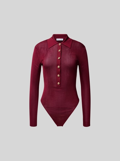 Self-Portrait Body aus reiner Viskose Bordeaux 2