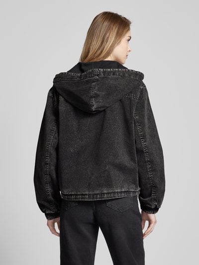 Only Jeansjack met capuchon, model 'MINNIE' Zwart - 5