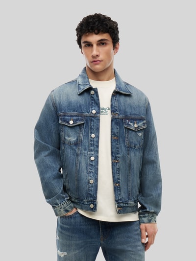 Tommy Jeans Kurtka jeansowa o kroju regular fit z mieszanka bawełny Ciemnoniebieski 4