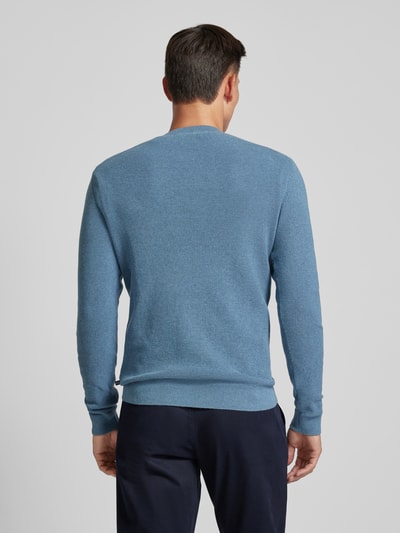 Matinique Gebreide pullover met ronde hals, model 'lagoon' Jeansblauw - 5