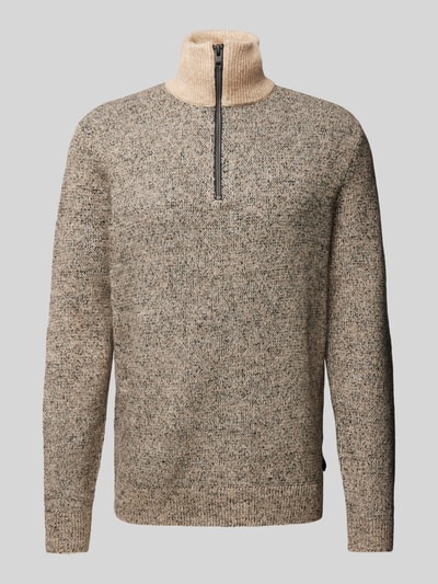 Jack & Jones Sweter z dzianiny z golfem model ‘COSPACE’ Beżowy 1